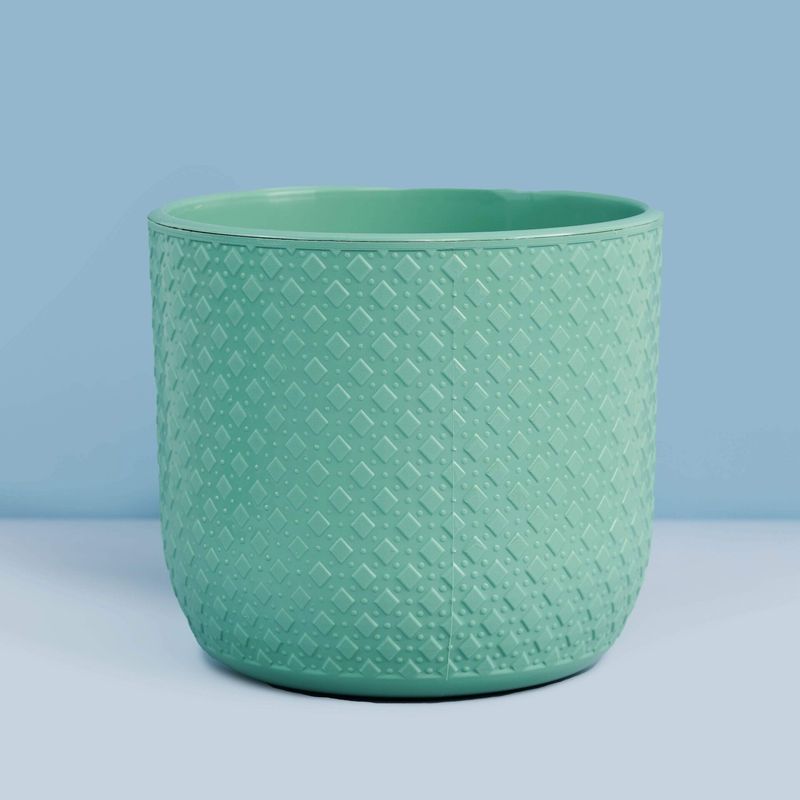 Горшок д/цв. КЛЕВЕР 4,5л. со вставкой 1893 (нефритовый) ДП