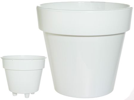 Кашпо ПОРТО15,0л. со вставкой 0898 (белое)ДП