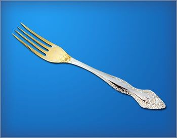 Вилка стол. нерж. "Тройка" с худ.росписью по НТП СВ-7/2 (М3) П