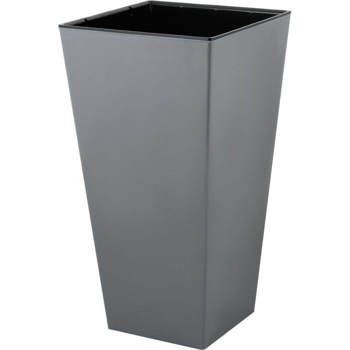 Горшок д/цв. "InGreen London CUBE" 19,4л. 250*250*470мм ПЦ7803ВС (вулканический серый) с дренажной в