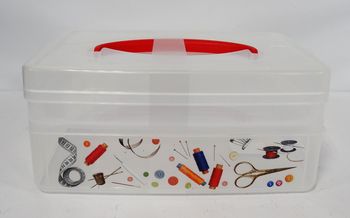 Коробка универс. "MULTI BOX" 2секц. (245*160*105мм.) с руч. с рис. БП12333