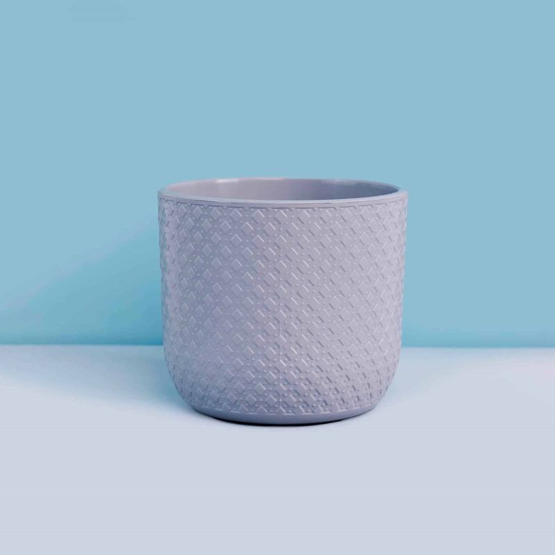 Горшок д/цв. КЛЕВЕР 3,2л. со вставкой 1747 (серый шелк) ДП