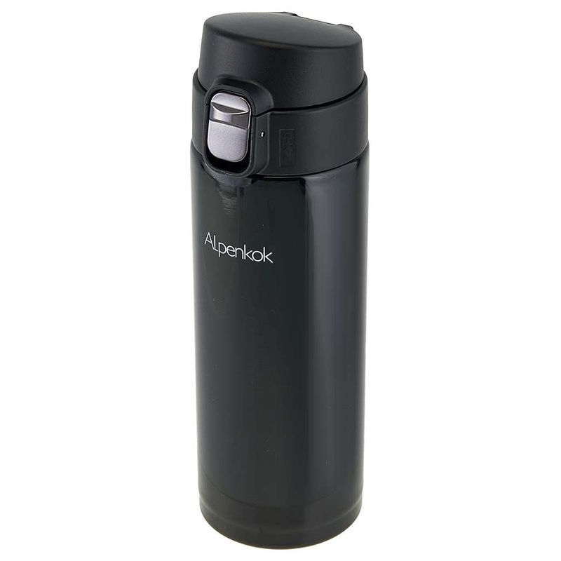 Термокружка нерж. DELTA АК-04817А 380 мл вакуумная (черный)