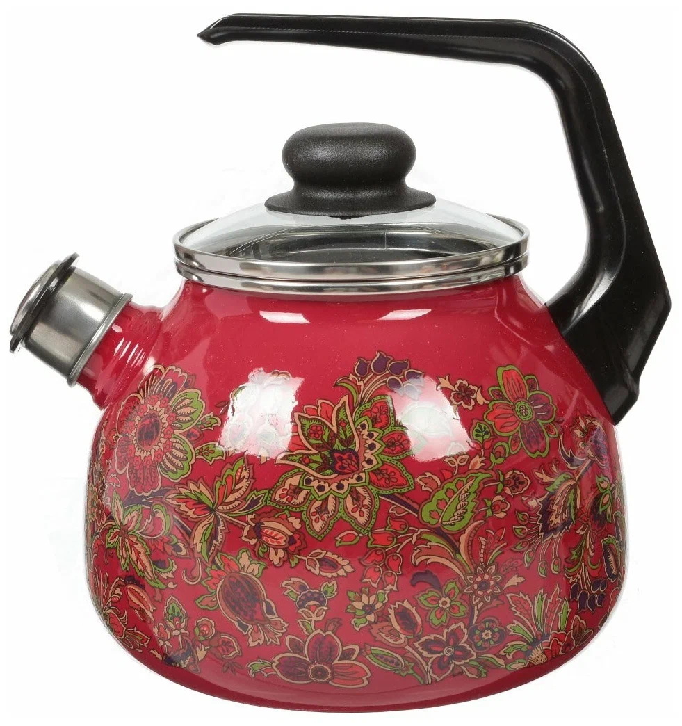 Чайник 3,0л."Imperio" 1RC12 Vitross со свист. (вишневый) Чер