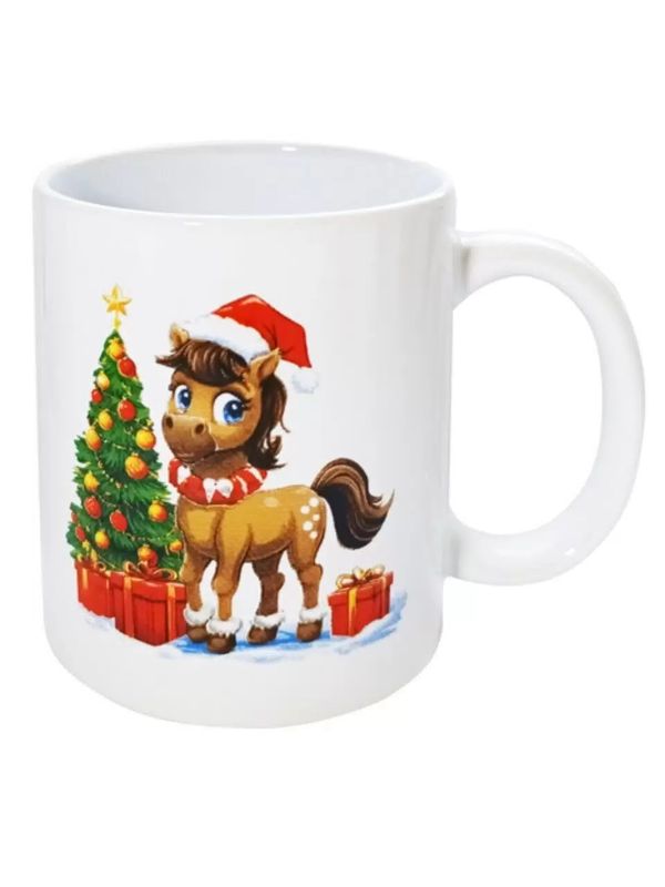 Кружка MFK20574 "Новогодняя лошадка" 350мл.