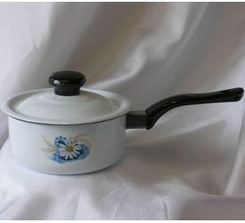 Кастрюля эмал.  0,6л. (ковш) 16054 с/д. Л