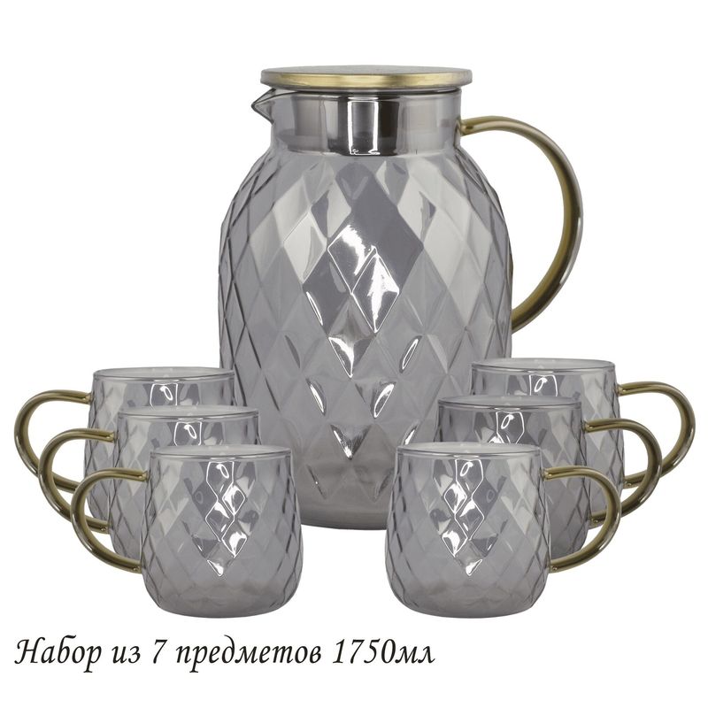 Набор д/сока 160-254 (кувшин 1,75л., 6 кружек) (подар. уп.)