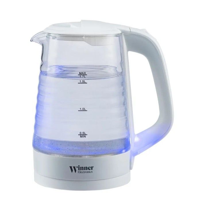 Чайник эл. WR-141 2,2кВт. 1,7л. стекло. диск