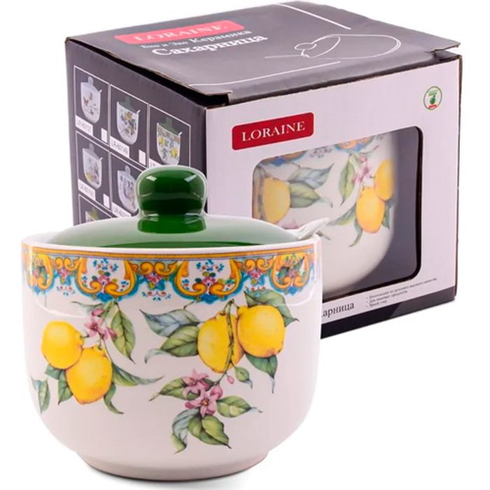 Сахарница LR 60171 "Лимонный праздник" (520мл.)+ложка СКС