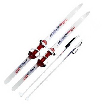 Лыжи подростковые с палками "Ski Race" 140см. 5296/332485/339699 (универс.крепл.) Ковров