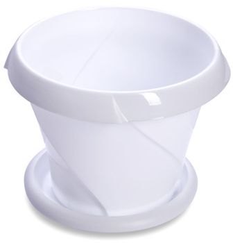 Горшок д/цв. "Флориана" 2,8л. d215мм. (белый) с подд. С386Бел Мар.