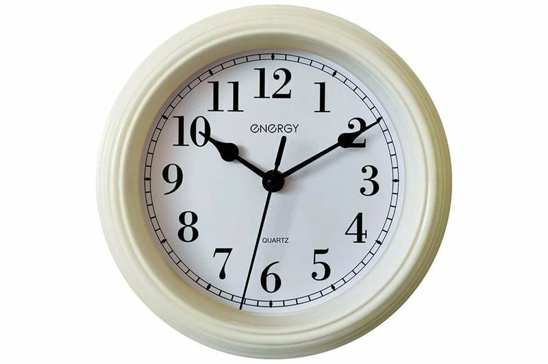 Часы настенные кварцевые ENERGY EC-141 d28см. белые. 102265 СКР.
