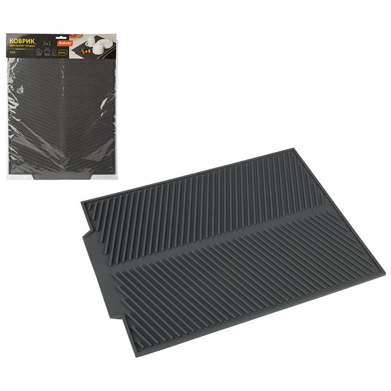 Коврик д/сушки посуды IDEA 104595 (43*33см.) силикон Скр.