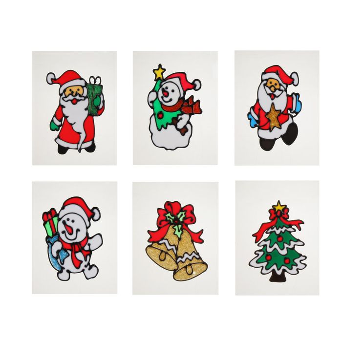 Наклейка "Новый год" 336-491 (15*24,5см.) Гала