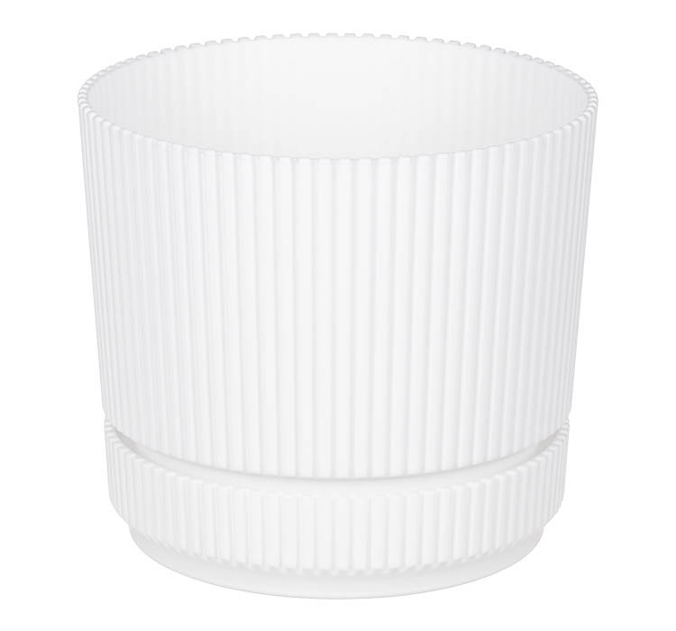 Кашпо СТРИП  2,3л. d17,0см. КН3247Б с подставкой (Белый)