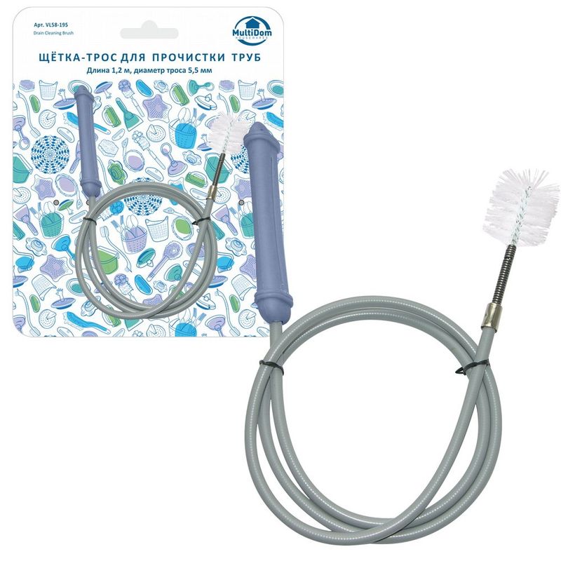 Щетка-трос д/прочистки труб DH58-155 (1,2м. d5,5мм) Мд