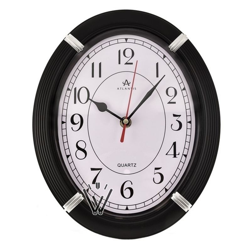 Часы настенные TLD-6070 "Atlantis" black (22,1*26,5*4,5см) А