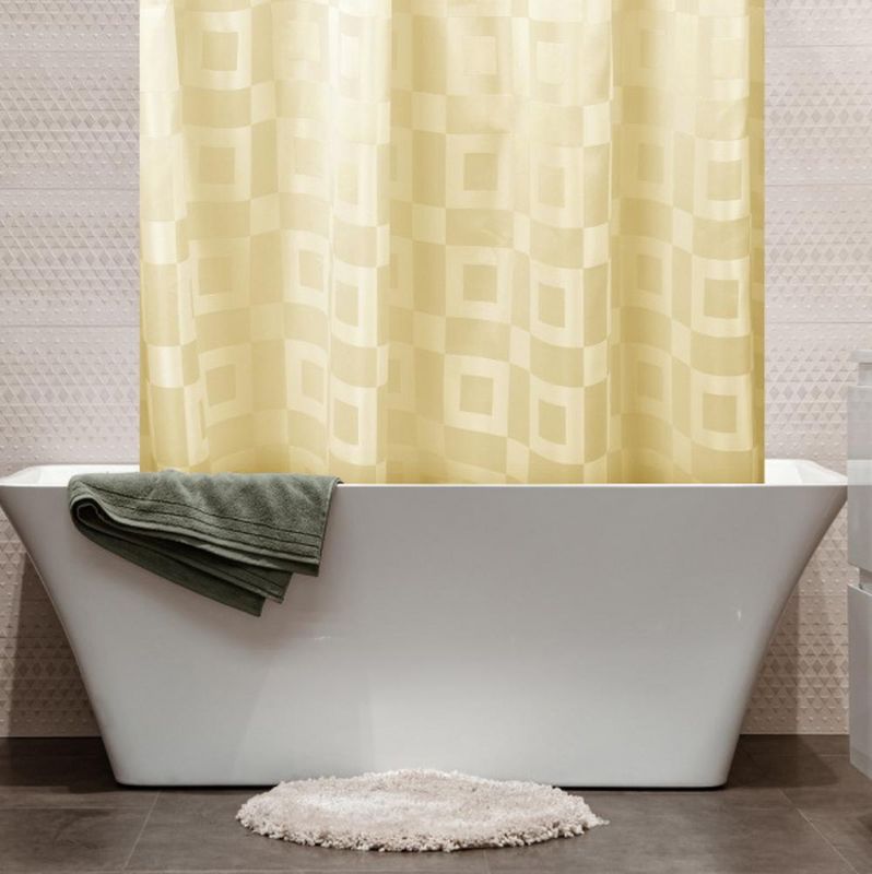 Занавес д/ван.комн. 180*200см. 10521 Queen бежевый ВТ-JIT2-BE001 М.