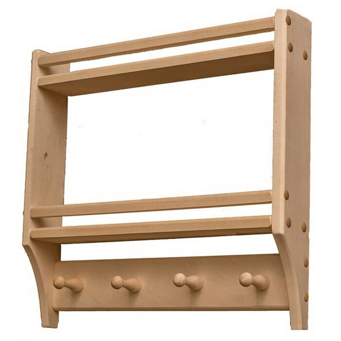 Полка-вешалка 2-х ярусная 4 крючка 79939 .