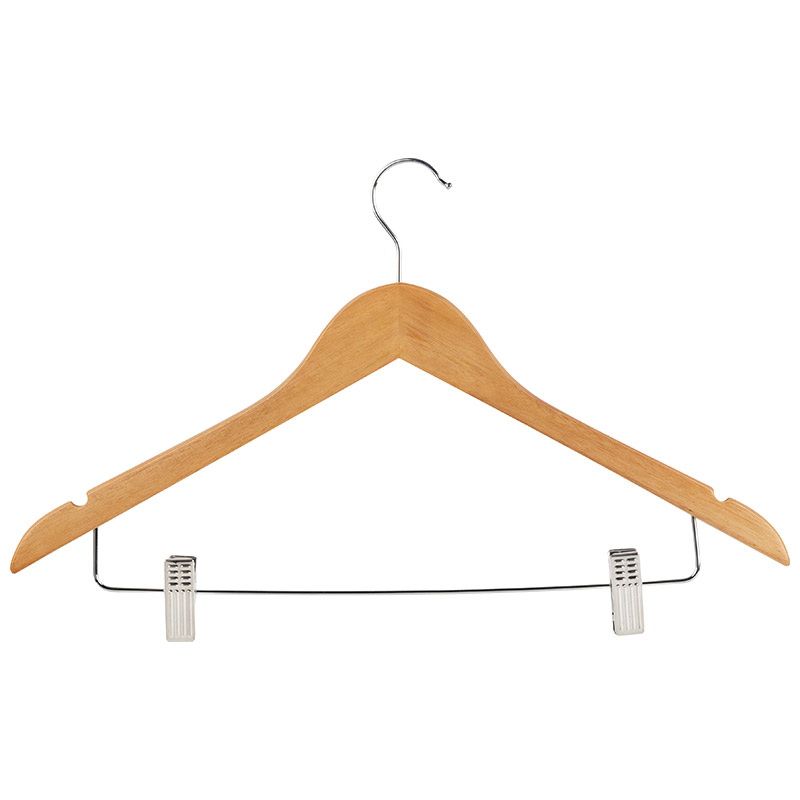 Плечики д/одежды дер. W2-C 311306 (с клипсами) Скр