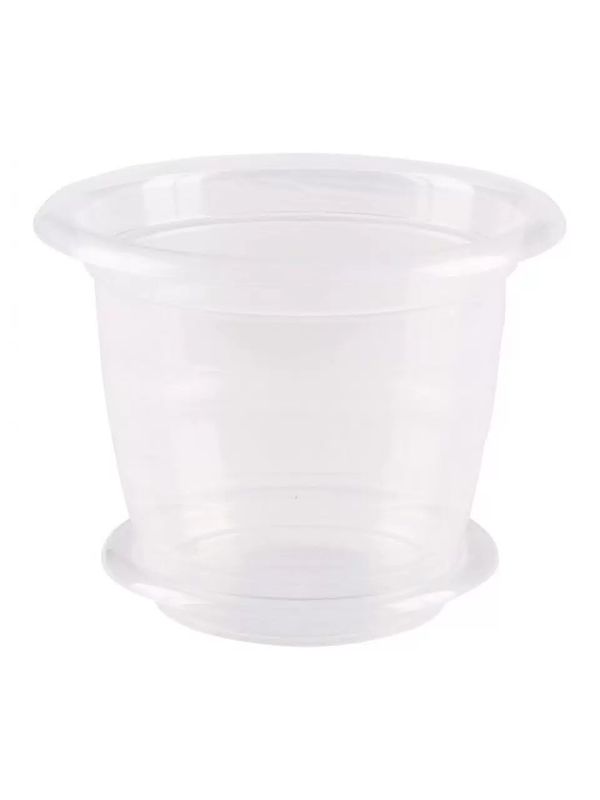 Горшок д/цв. (д/орхидеи) 1,0л. с подд. М7686 (прозрачн.)