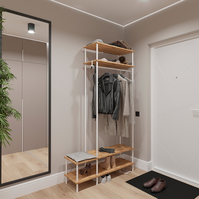 Прихожая 44 "НеШкаф" 1145 х 365 х 2065 ПРНШ44 Б (Белый)