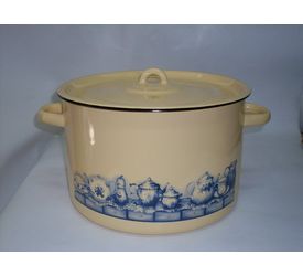 Кастрюля эмал.  7л. 1с18с с\д Чер.