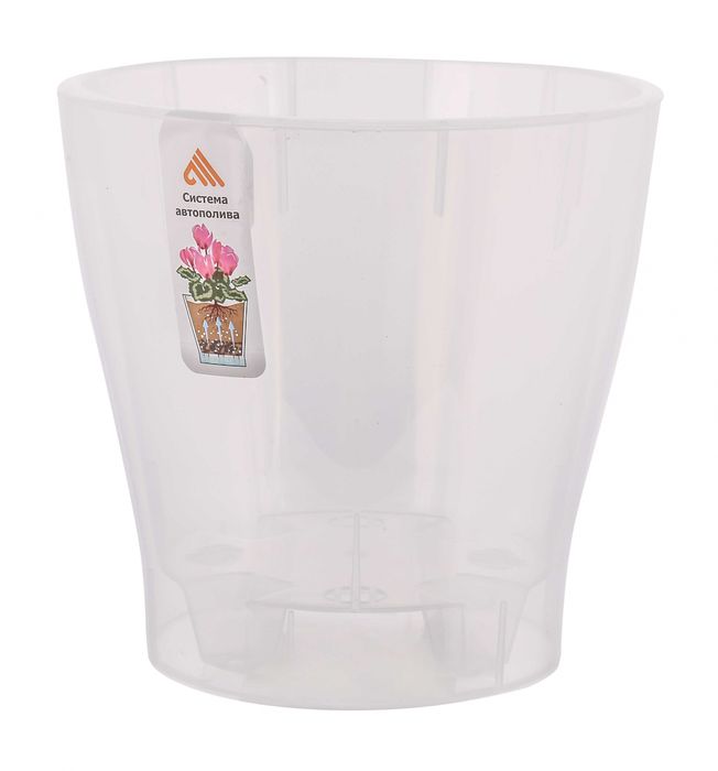Горшок д/цв. "Лея"  2,2л. двойной (с автополивом) М7883 д/орхидеи (прозрачный)