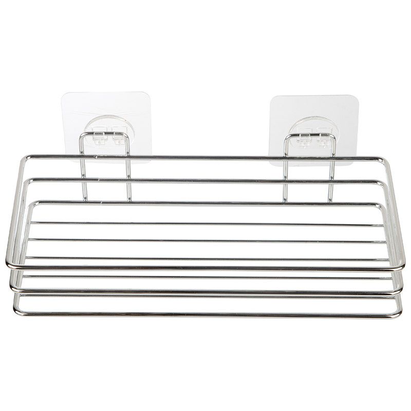 Полка подвесная большая BASIC 110766 (самоклеющ. основа, хром.) Скр