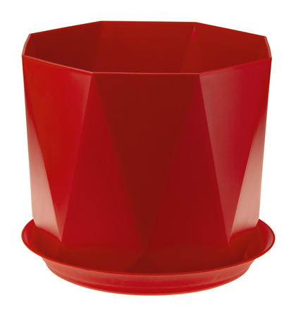 Кашпо ПРИЗМА  2,6л. d17,5см. с подд. КН3138Г (графитовый)