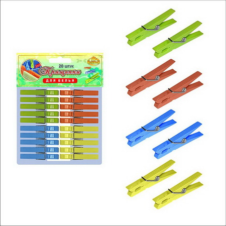 Прищепка бельевая пл. 10шт. 003521 Скр.