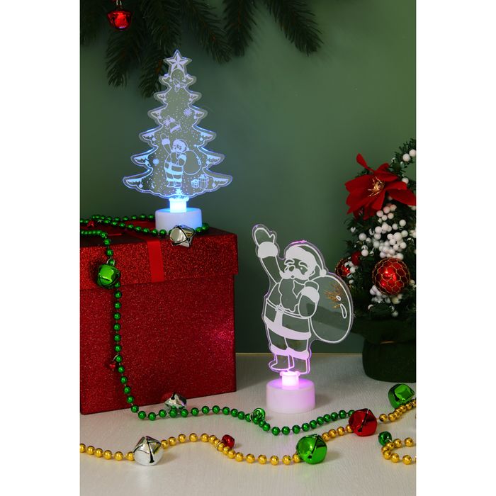 Светильник декоративный с LED подсветкой 392-051 (3,7*9*14см.) СНОУ БУМ