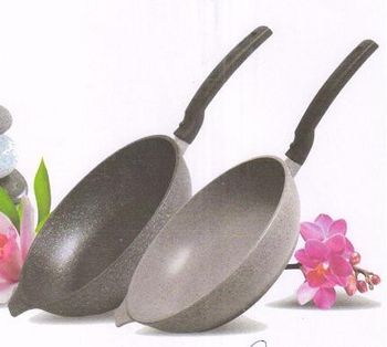 Сковорода Кукмор d260/60мм. смт263а темн.мрамор (а/пр. со съем.руч.)