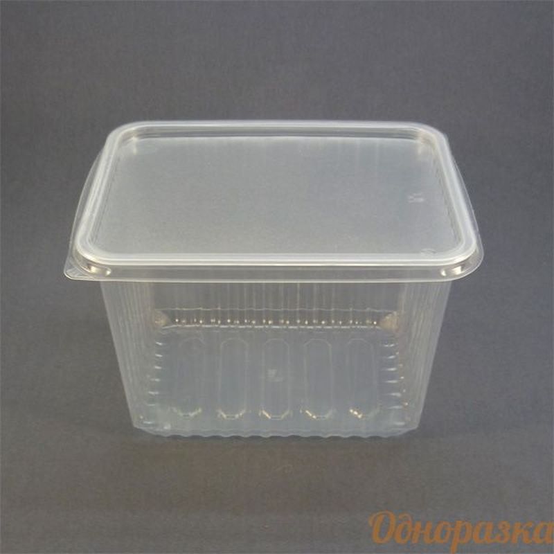 Контейнер прямоуг. 17-1478/17-1965 (2000мл.) прозр.ПП (179*132*125мм) с кр.(17-1474/17-3517) (ОК)