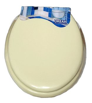 Сиденье д/унитаза "ОКЕАН" б/рис. (кремовое) мягкое Нов.