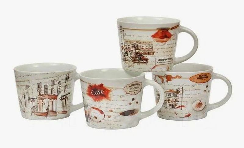 Кружка Воронка "Кофейный дворик" 430мл. (R1730/3756YX) 001432 (36шт/кор.) КС