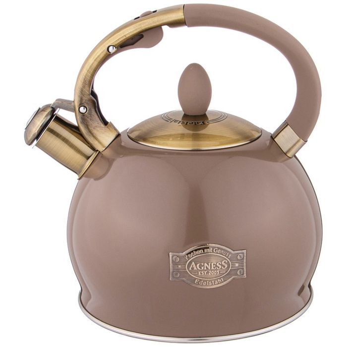 Чайник нерж. 937-842 3,0л. со свист. (шоколад) ВД