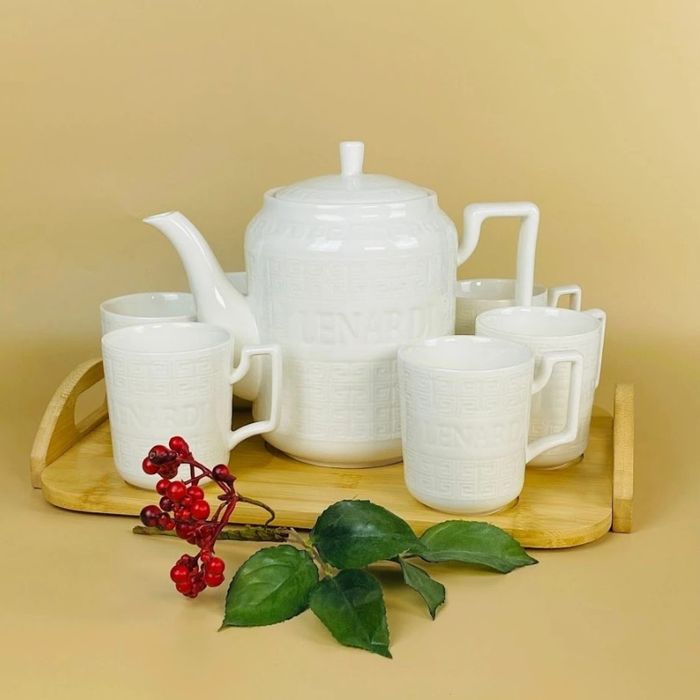 Чайный сервиз 140-141 "Bamboo" 8пр. бамб. подст. (подар. уп.)