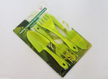 Набор садовых инстр.пл. ПЦ60009 (4пр. лопатка, совок, грабельки, вилка д/рыхлен.)