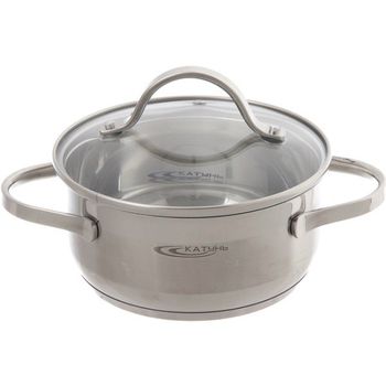 Кастрюля нерж.  1,6л. ЛИРА d16см. КТ-СР-0016 (006870)