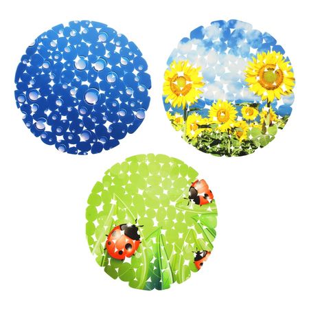 Коврик д/раковины на присосках 403-090 d=28см "Яркий" Гала