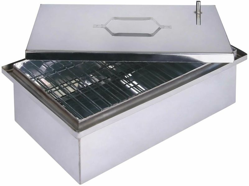 Духовка д/копчения 2ярусн. с гидрозатвором 490*295*175мм. (нерж .1,0мм) 0121 .