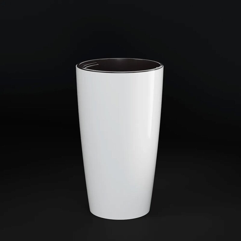 Кашпо д/цв. "Рондо" 35,0л. (со вставкой 15л.) М8879 (белый)