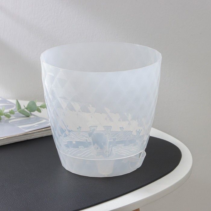 Горшок д/цв. РУМБА 3,0л. d18см. с корн. поливом 1602 (прозрачный) ДП