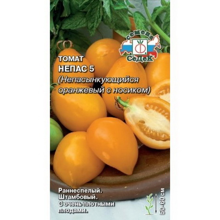 Томат НЕПАС  5 НЕПАСЫНКУЮЩИЙСЯ Оранжевый с носиком 0,1гр. (СеДек)