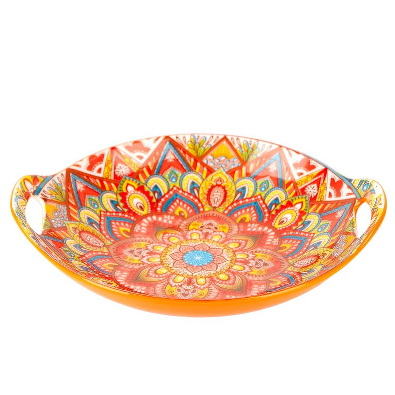 Блюдо 0860223 "Arabesque" (оранжевый) с ручками 22,5*20см. ЕНС