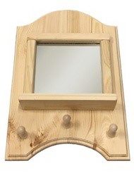 Зеркало резное №4 74411/4430972 (1 полка, 3 крючка)