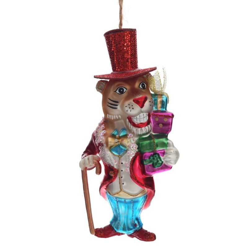 Подвесн.украш. "Тигр" 824670 (8*4*16см.)  (стекло) Р