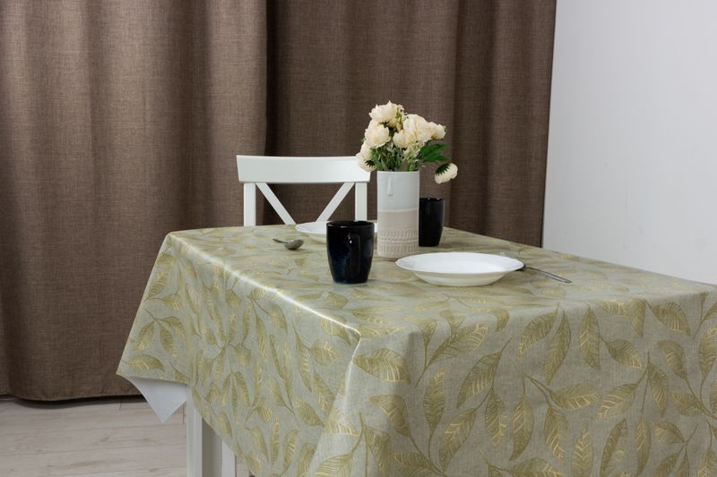 Клеенка CAMELIA 304/3 Листья золото (1,4*20м.)12911