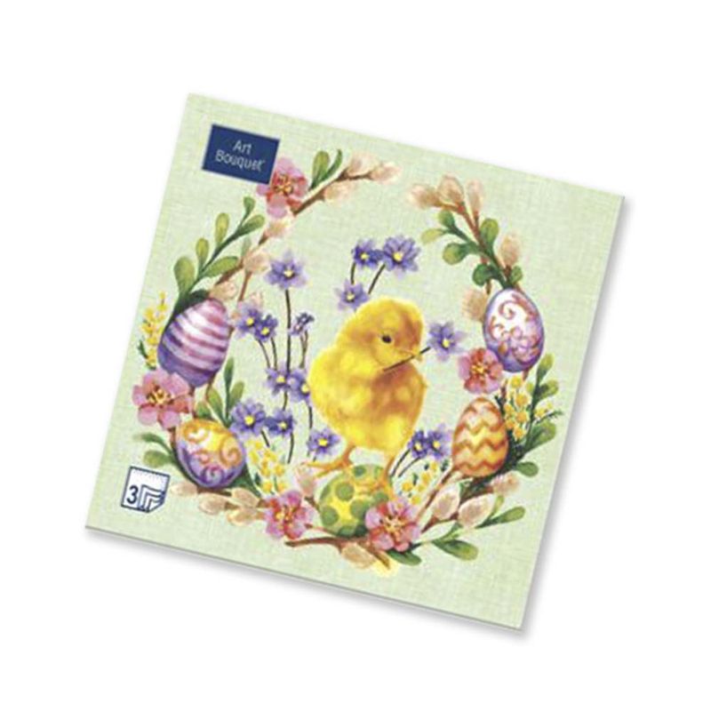 Салфетки бумажные 3сл. Home Coll 45065 (33*33см.) 20шт. ПАСХА "Пасхальный сюрприз" РБ